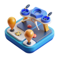 Drone Controller Game 3D Joystick Buttons png