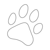 Paw Print Line Icon. Editable Stroke Icon. vector