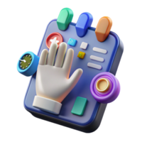 Interactive 3D Control Panel User Interface Design png