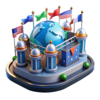Global Unity Pavilion A 3D Architectural Model png