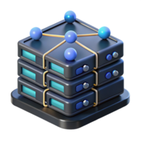 Interconnected Data Servers Network Architecture Visualization png