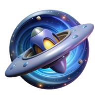 Cosmic Craft Spacecraft in a Galactic Vortex png