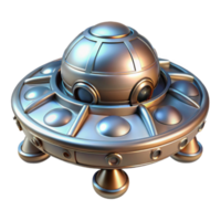 Futuristic Spaceship Design 3D Render of a Flying Saucer png