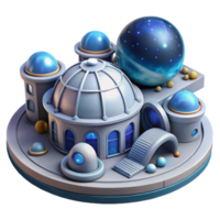 Futuristic Space Observatory Dome Architecture, Celestial Sphere png