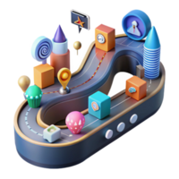3D Journey Interactive Location Navigation Guide png