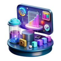 Data Visualization Interactive Charts 3D Graphics png