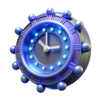 Futuristic Illuminated Clock Design png