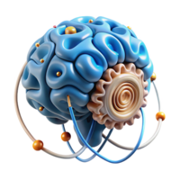 abstrato cérebro cognitivo função, neural rede, 3d render png