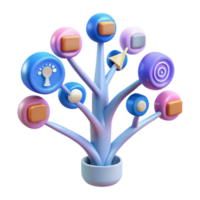 Interactive Data Visualization Tree A 3D Conceptual Model png