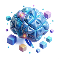 Abstract Brain Cognitive Function Data Processing png