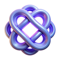 Interlocking Loops Abstract 3D Knot Design png