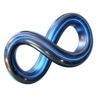 Infinite Loop Abstract 3D Metallic Design png