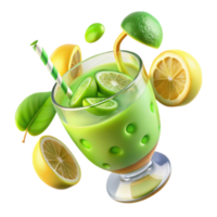 Refreshing Lime Lemon Smoothie Recipe png