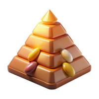 Abstract Pyramid Structure with Colorful Elements png