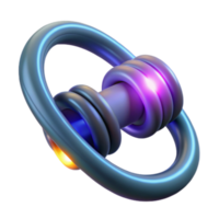 Abstract 3D Render Glowing Torus Knot png