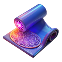 Abstract 3D Render Illuminated Pattern Rolling Process png