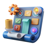 Interactive UI Design Colorful App Interface with Icons png