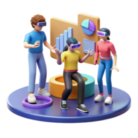 Virtual Reality Collaboration Data Visualization in 3D png