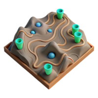 3D Abstract Terrain Puzzle Game png