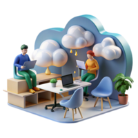 Cloud Computing Collaboration Remote Teamwork Innovation png