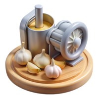 Garlic Press and Mincer Kitchen Tool for Garlic Preparation png