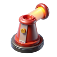 3D Render of a Cartoon Style Glowing Device png