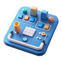 3D Colorful Control Panel Interface Design Elements png