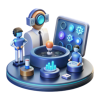 Interactive 3D Control Panel Futuristic User Interface Design png
