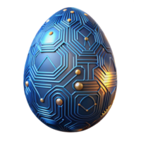 Tech Easter Egg Circuit Design, 3D Render png