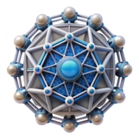 Abstract Geometric Sphere 3D Model of Interconnected Nodes png