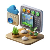 Cloud Data Analytics Dashboard Visualizing Growth Trends png