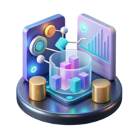 Data Analysis Visualizing Insights with 3D Charts and Graphs png