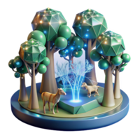 Digital Forest Interactive Ecosystem Visualization png