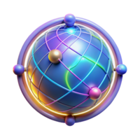 Global Network Interconnected System of Nodes png