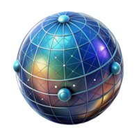 Global Network Interconnected Nodes and Data Flows png