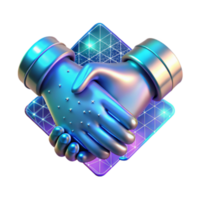 Digital Handshake Collaboration, Partnership, and Networking png