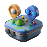 3D Location Navigation App Interface Design png