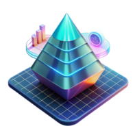 Layered Data Visualization A 3D Pyramid Chart png
