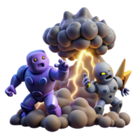 Robots, Explosions, and Lightning A 3D Animation png