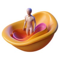Abstract Figure in Colorful, Nested Forms png