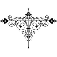A black and white design with ornate designs vector