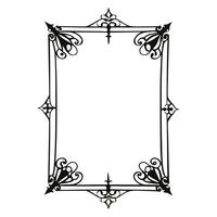 A black and white frame with ornate design vector