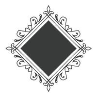 Square frame with ornate design illustration vector