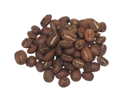 Top View of A Bunch of Coffee Beans on Transparent Background png