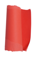 Torn Red Paper Roll on Transparent Background png