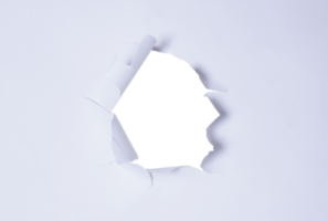 White Torn Sheet of Paper on Transparent Background png