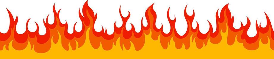 Dynamic illustration of vibrant flames forming a bold border. The fiery design features red and orange hues, capturing the essence of heat and energy in a visually striking manner vector