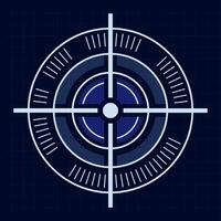 Futuristic hud interface showing loading diagnostic display with digital infographic ui elements is a background illustration on a grid vector