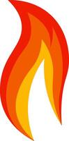 Red and orange cartoon fire flames burning with a white background creating a warm and inviting atmosphere, perfect for representing concepts related to heat, energy, and passion vector