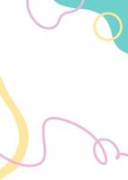 Frame Design with Colorful Shape and Line vector